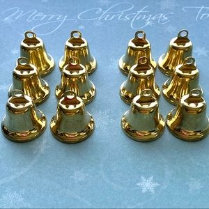 Bells 🔔 Crafting Gold (Brass) Bells Pkg of 12-NEW